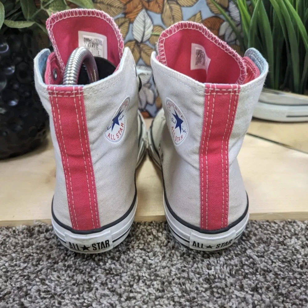 Converse All Star Youth Size 6 Double Tongue High Top Shoes Women's 7.5/8